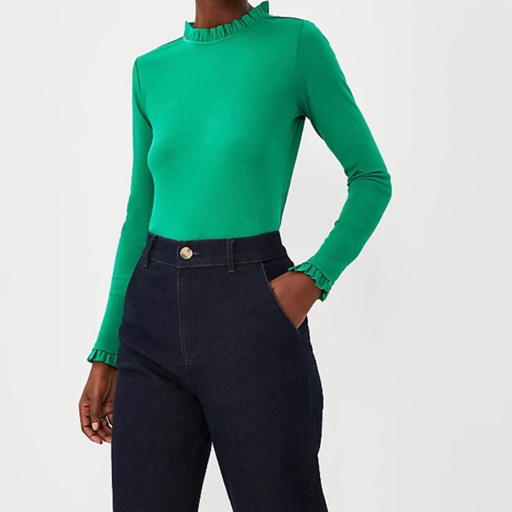NWT Ann Taylor Ruffle Trim Shirt
